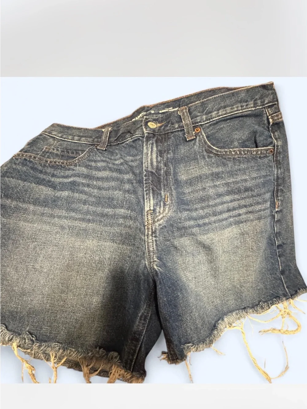 Old Navy Blue High-Rise Slouchy Straight Jeans